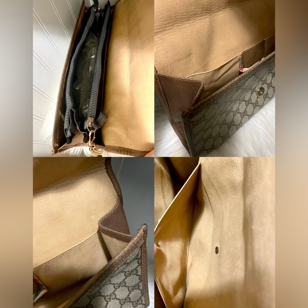 💚Auth♥️GUCCI GG Monogram Supreme VTG Web Interlocking Sherryline Ophidia - Picture 7 of 8